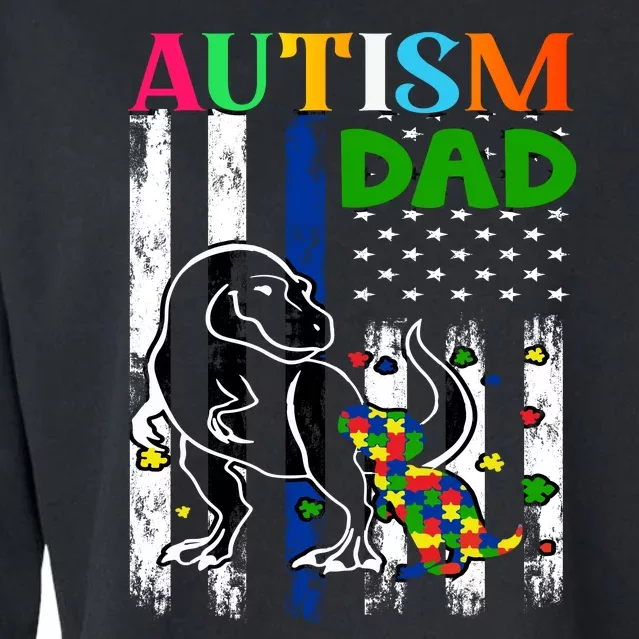 Autism Dad Cropped Pullover Crew