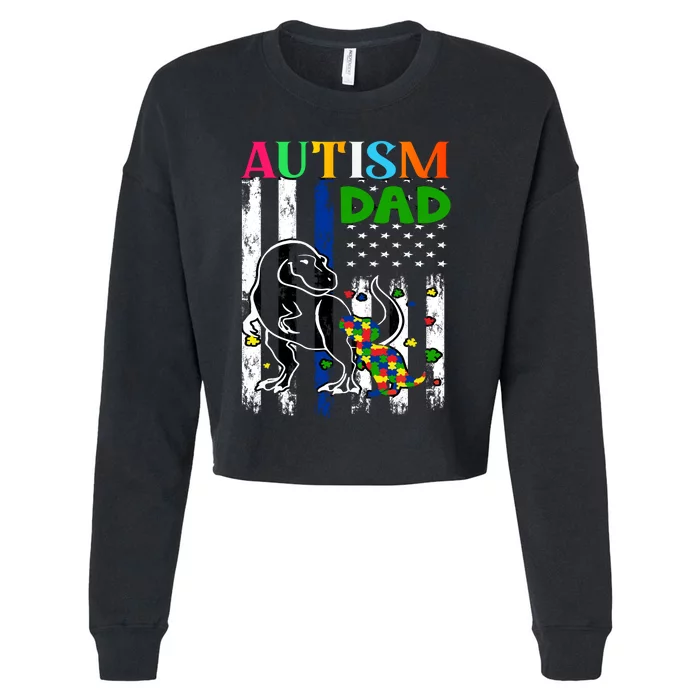 Autism Dad Cropped Pullover Crew