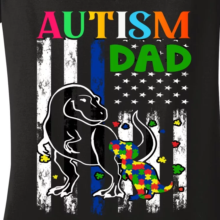 Autism Dad Women's V-Neck T-Shirt