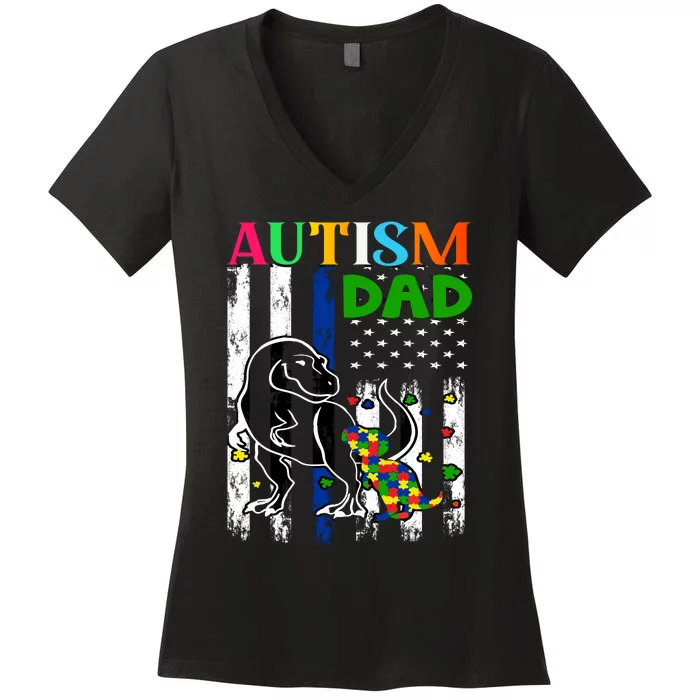 Autism Dad Women's V-Neck T-Shirt