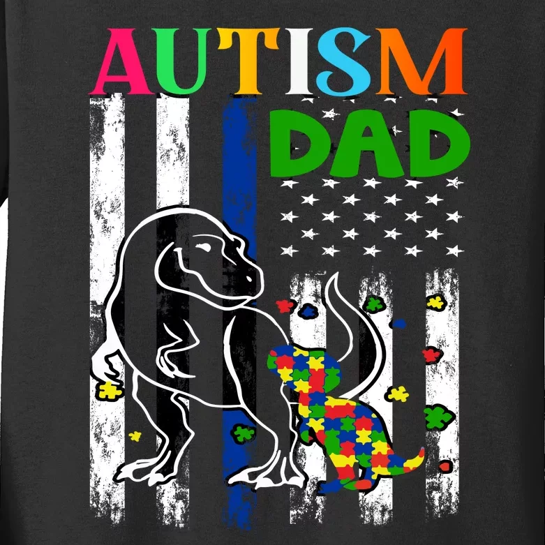 Autism Dad Kids Long Sleeve Shirt