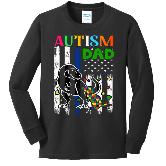 Autism Dad Kids Long Sleeve Shirt