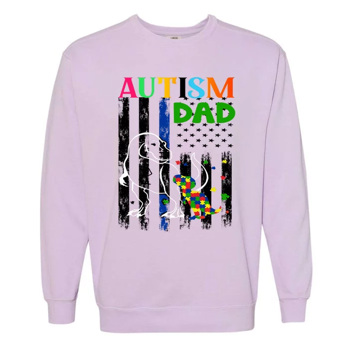 Autism Dad Garment-Dyed Sweatshirt