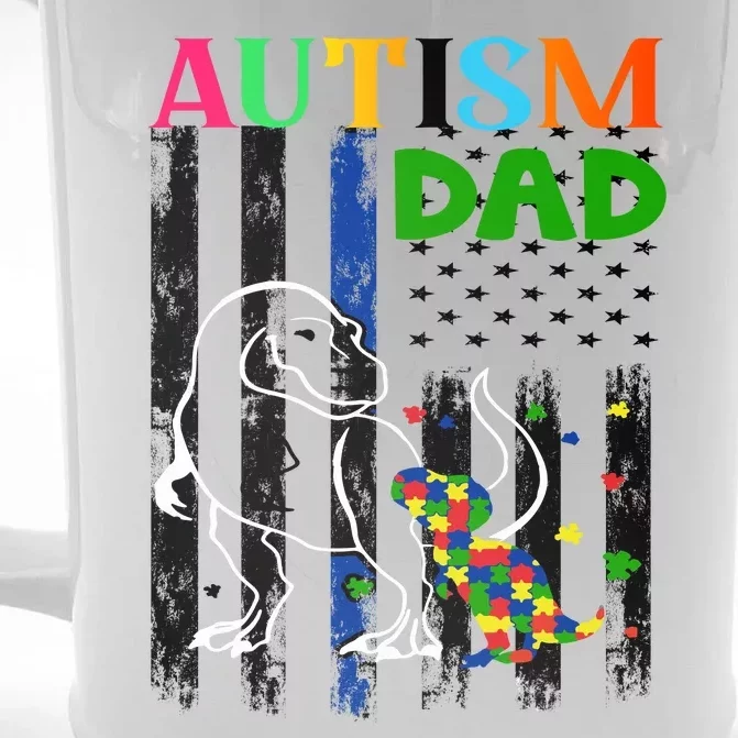 Autism Dad Front & Back Beer Stein