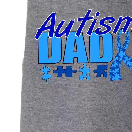 Autism Dad Awareness Ribbon Doggie 3-End Fleece Hoodie