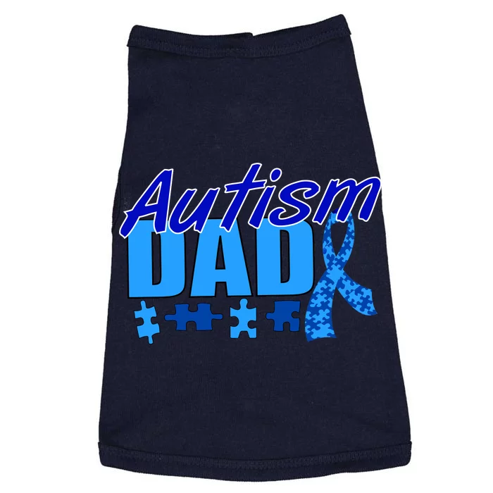 Autism Dad Awareness Ribbon Doggie Tank