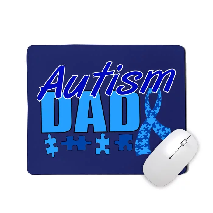 Autism Dad Awareness Ribbon Mousepad