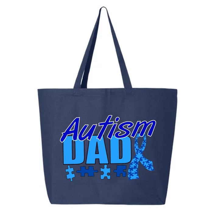 Autism Dad Awareness Ribbon 25L Jumbo Tote