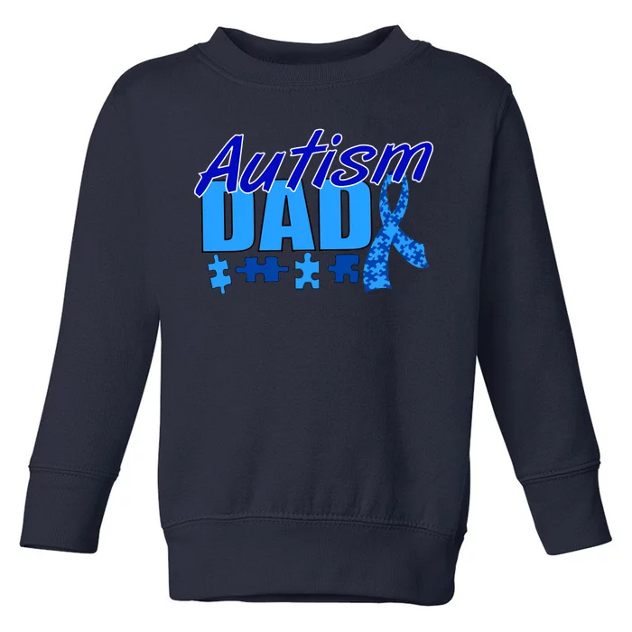 Autism Dad Awareness Ribbon Toddler Sweatshirt