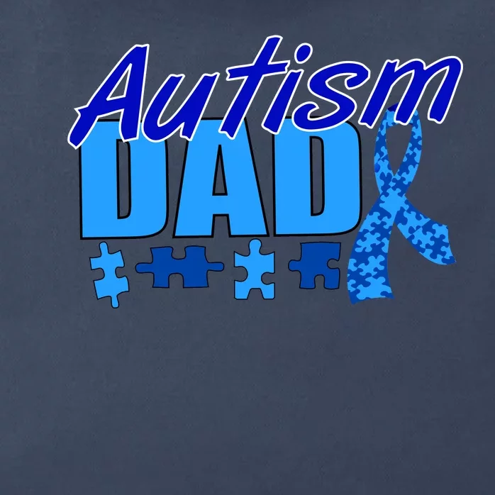 Autism Dad Awareness Ribbon Zip Tote Bag