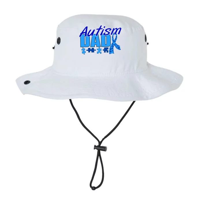 Autism Dad Awareness Ribbon Legacy Cool Fit Booney Bucket Hat