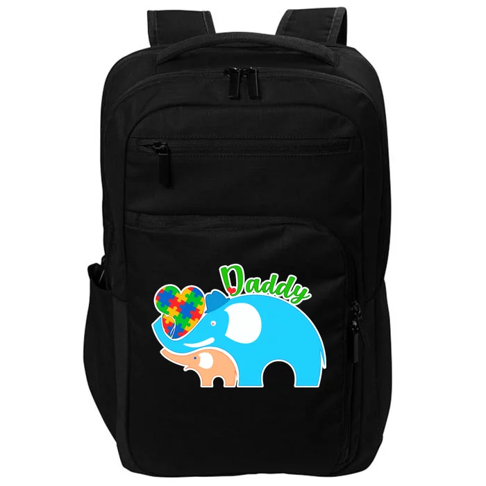 Autism Daddy Cute Elephant Impact Tech Backpack