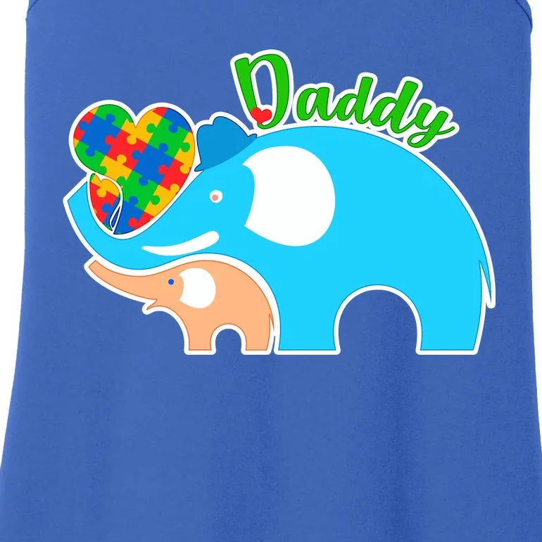 Autism Daddy Cute Elephant Ladies Essential Tank