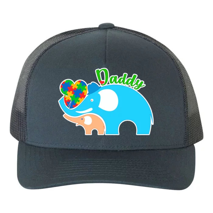 Autism Daddy Cute Elephant Yupoong Adult 5-Panel Trucker Hat