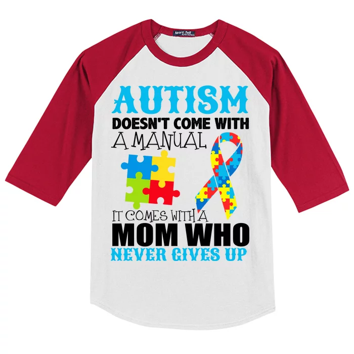 Autism Doesn't Come With A Manual Kids Colorblock Raglan Jersey