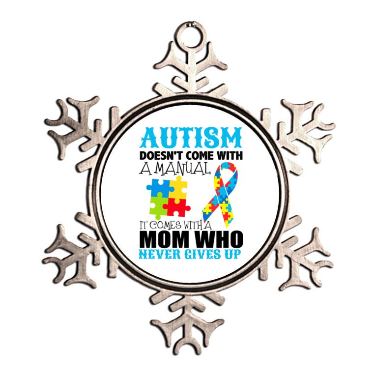Autism Doesn't Come With A Manual Metallic Star Ornament