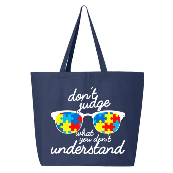 Autism Don't Judge What You Don't Understand 25L Jumbo Tote