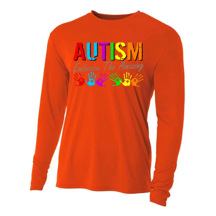 Autism Embrace The Amazing Cooling Performance Long Sleeve Crew