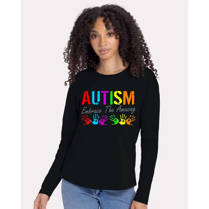 Autism Embrace The Amazing Womens Cotton Relaxed Long Sleeve T-Shirt