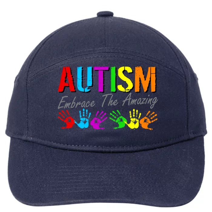 Autism Embrace The Amazing 7-Panel Snapback Hat