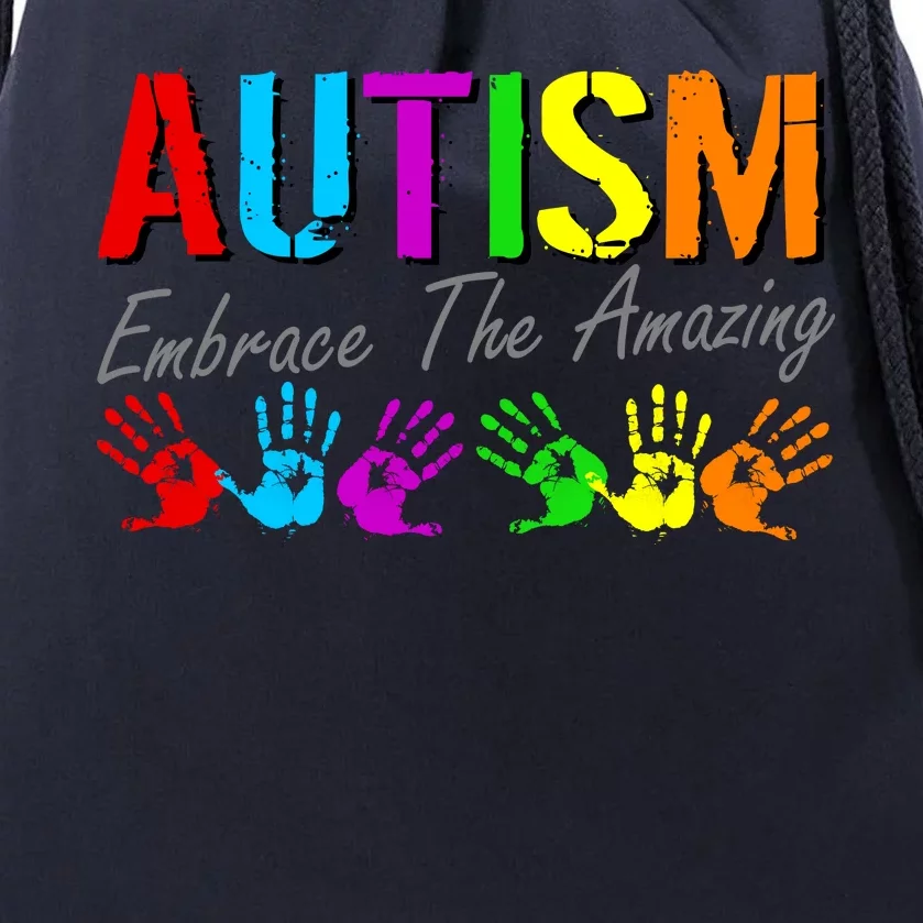 Autism Embrace The Amazing Drawstring Bag