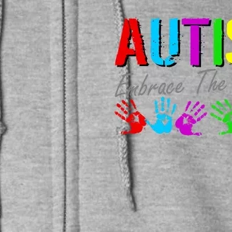 Autism Embrace The Amazing Full Zip Hoodie