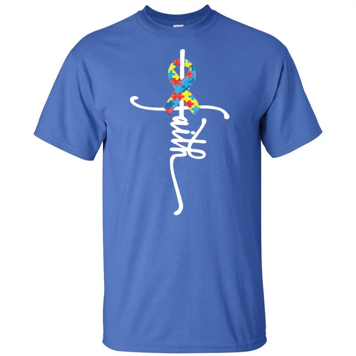 Autism Faith Puzzle Ribbon Tall T-Shirt