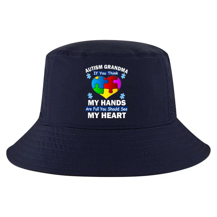 Autism Grandma My Hands Are Full You Should See My Heart Cool Comfort Performance Bucket Hat