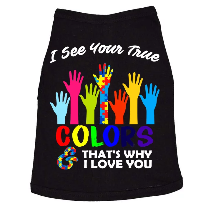 Autism Hand Of Puzzles See Your True Colors Doggie Tank