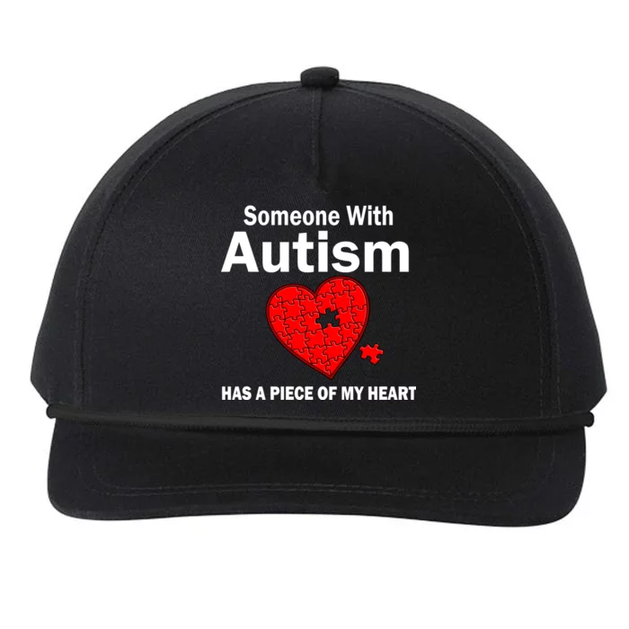 Autism Has A Piece Of My Heart Snapback Five-Panel Rope Hat