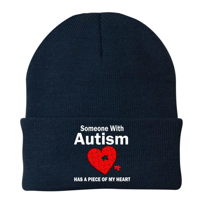 Autism Has A Piece Of My Heart Knit Cap Winter Beanie