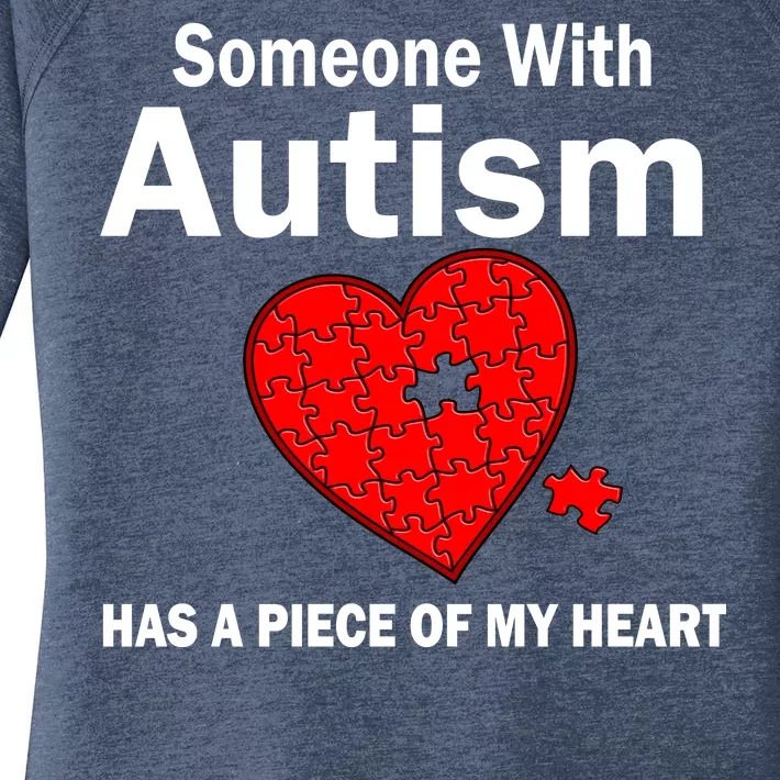 Autism Has A Piece Of My Heart Women's Perfect Tri Tunic Long Sleeve Shirt