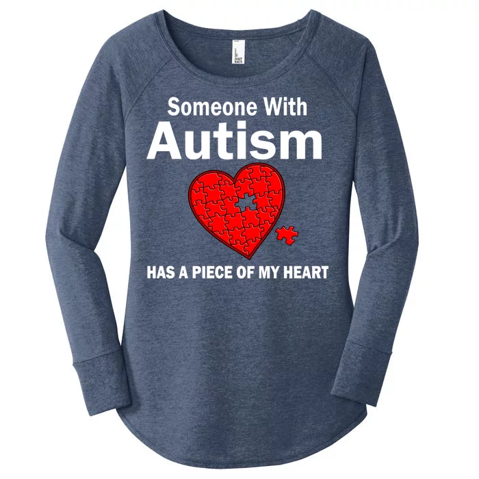 Autism Has A Piece Of My Heart Women's Perfect Tri Tunic Long Sleeve Shirt