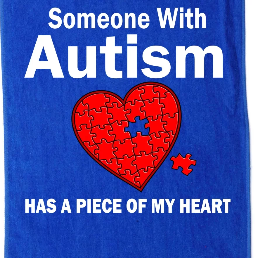 Autism Has A Piece Of My Heart Platinum Collection Golf Towel