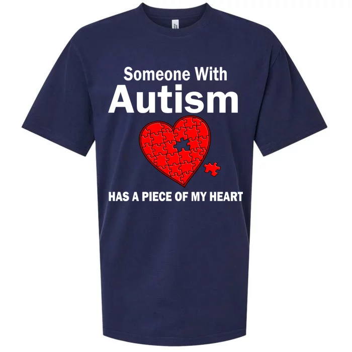 Autism Has A Piece Of My Heart Sueded Cloud Jersey T-Shirt