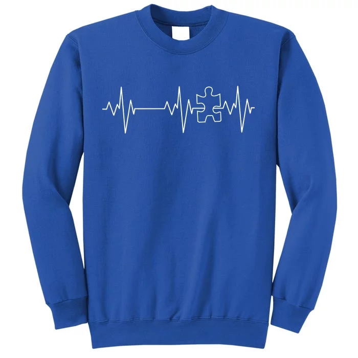 Autism Heartbeat Pulse Puzzle Tall Sweatshirt