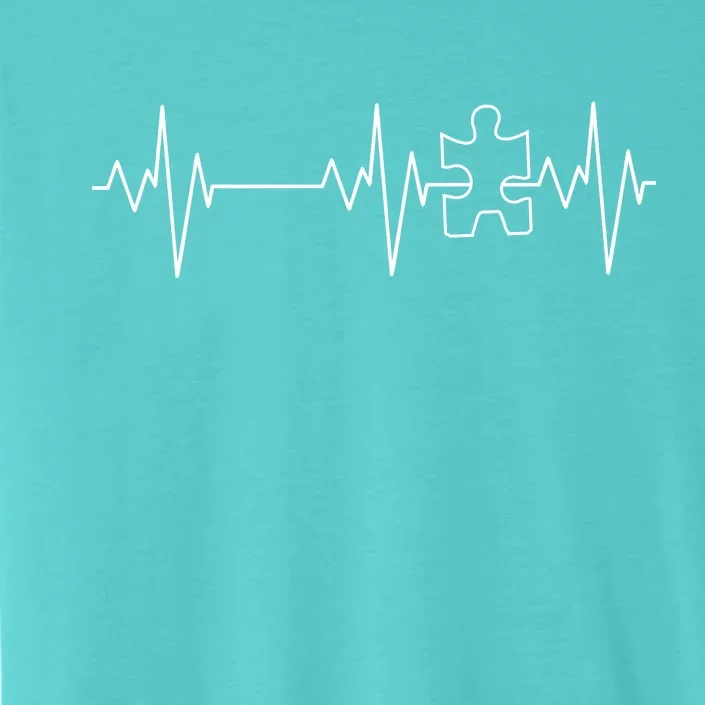 Autism Heartbeat Pulse Puzzle ChromaSoft Performance T-Shirt