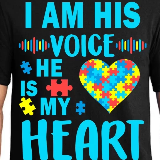 Autism I Am His Voice He Is My Heart Pajama Set