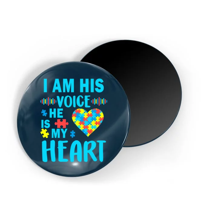 Autism I Am His Voice He Is My Heart Magnet