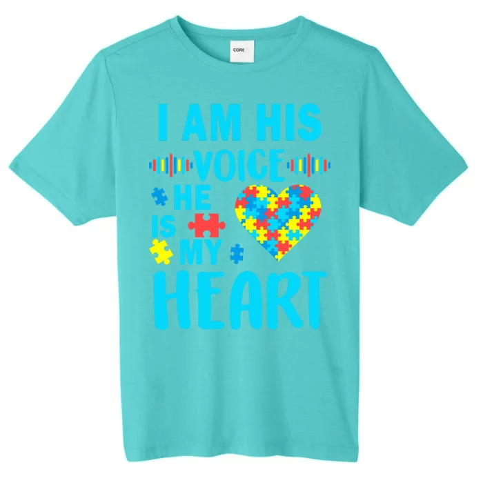 Autism I Am His Voice He Is My Heart ChromaSoft Performance T-Shirt