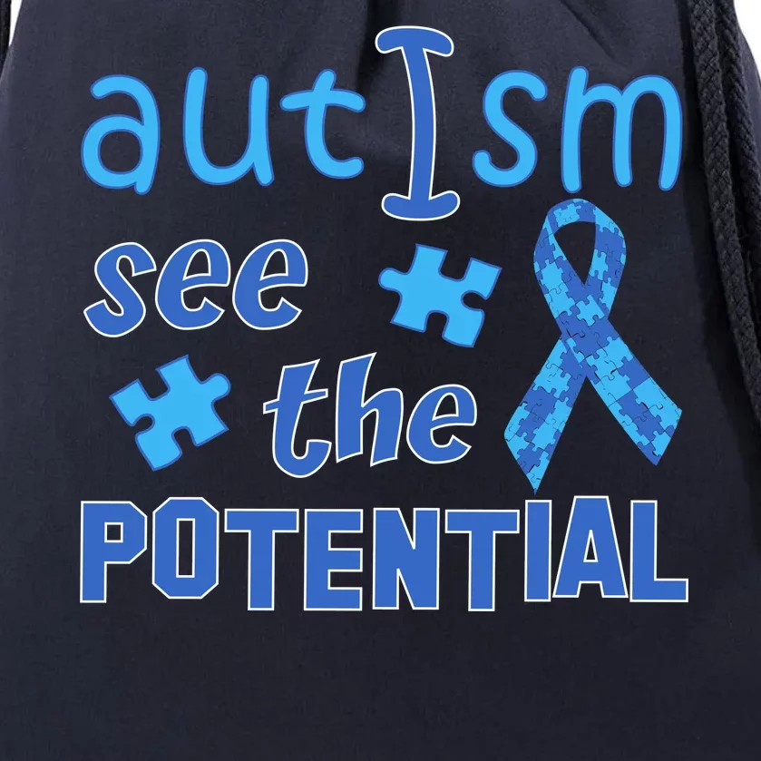 Autism I See The Potential Drawstring Bag