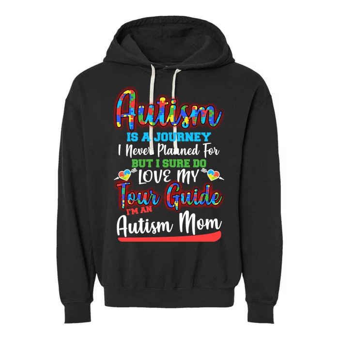 Autism Is A Journey Garment-Dyed Fleece Hoodie