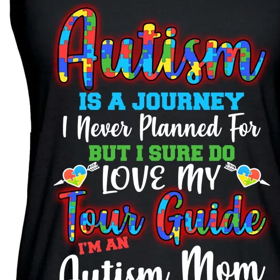 Autism Is A Journey Ladies Essential Flowy Tank