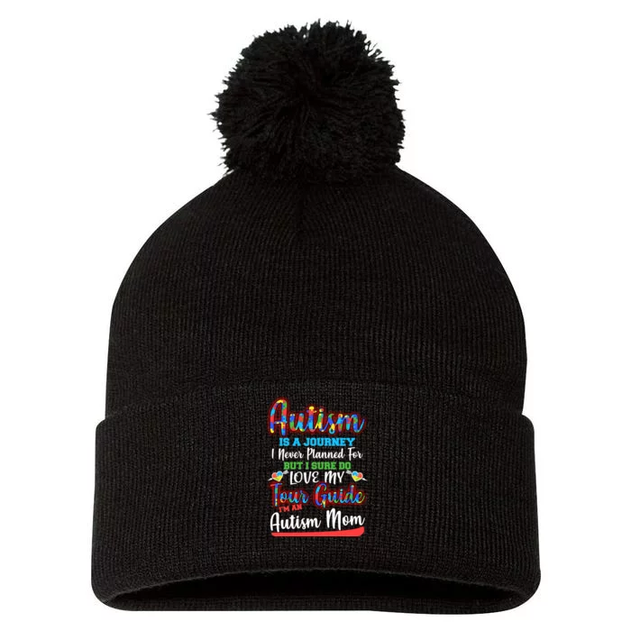 Autism Is A Journey Pom Pom 12in Knit Beanie