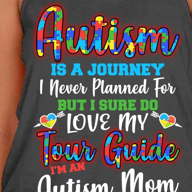 Autism Is A Journey Women's Knotted Racerback Tank