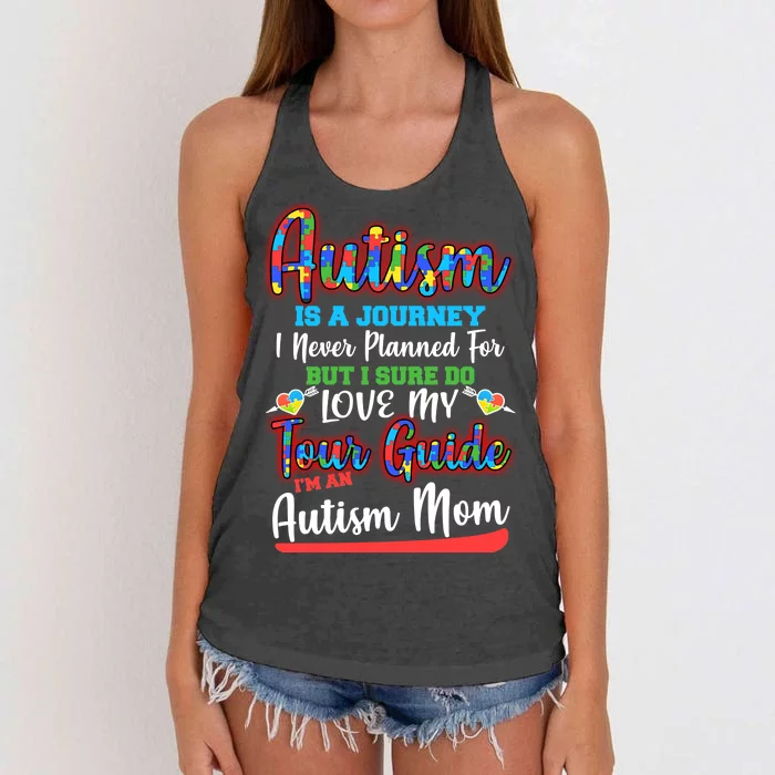 Autism Is A Journey Women's Knotted Racerback Tank