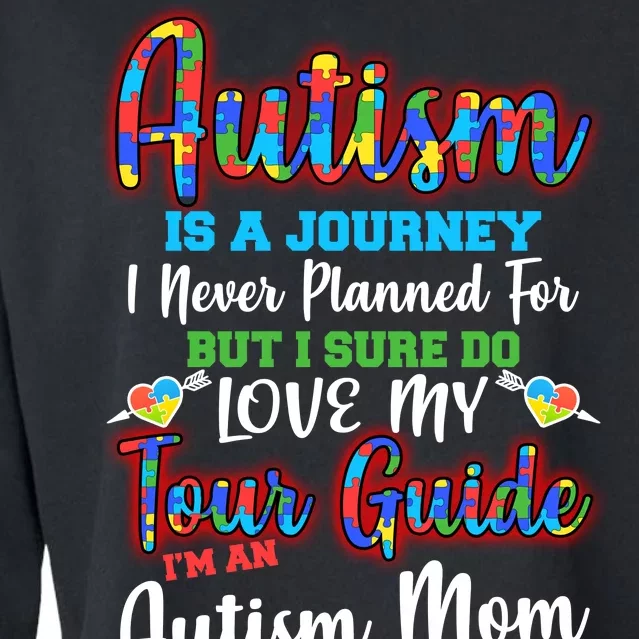 Autism Is A Journey Cropped Pullover Crew