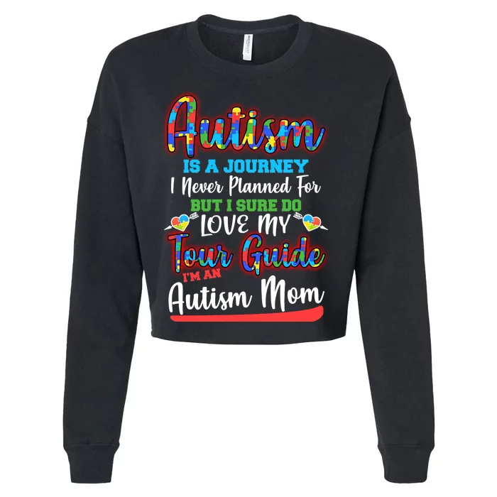 Autism Is A Journey Cropped Pullover Crew