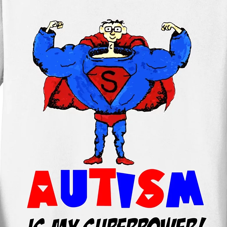 Autism Is My Super Power Kids Long Sleeve Shirt