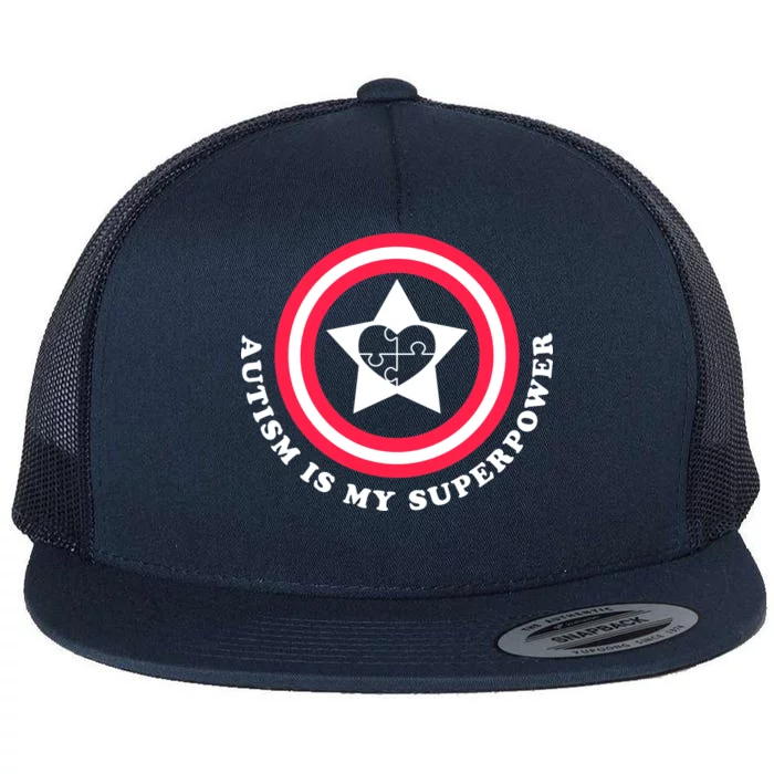 Autism Is My SuperPower Flat Bill Trucker Hat